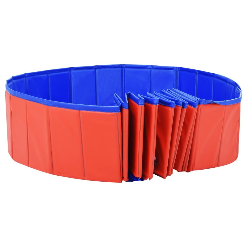 vidaXL Hundepool Faltbar Rot 300x40 cm PVC