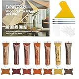 Wood Repair Kit - Expert Brown & Cherry Wood Touch Up Paint Set | Furniture Scratch, Crack Filler & Stain Restorer for Cabinets, Floors, Tables, Doors | Quick-Dry,Wood Repair Solution