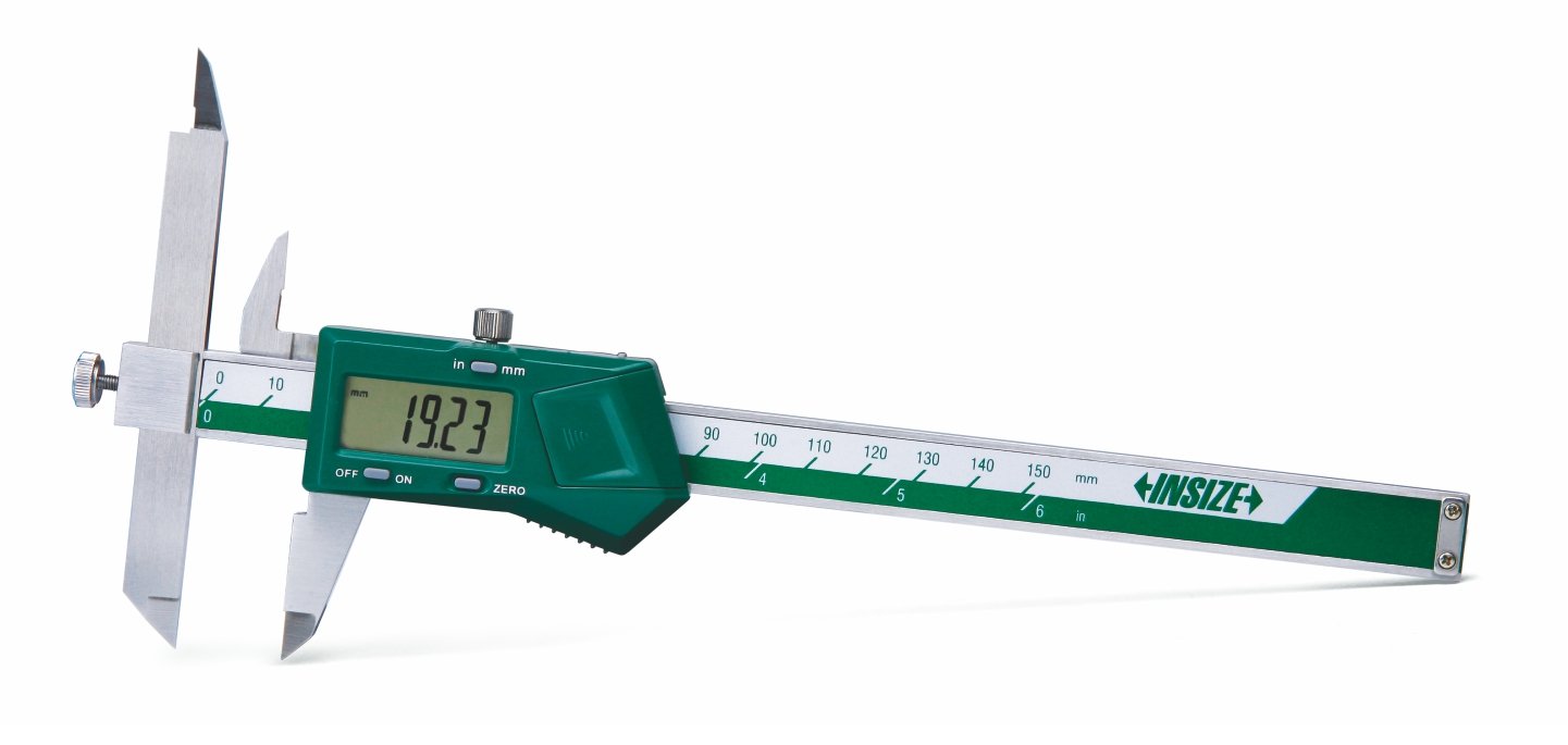 Insize Electronic Digital Back-Jaw Edge to Center Caliper, .2-12"/5-300mm (1524-300)