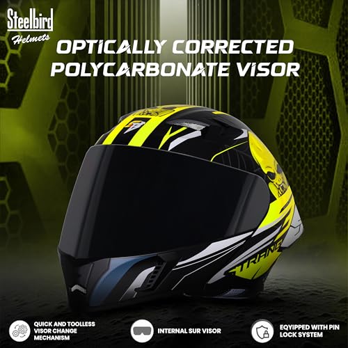 Image of Steelbird SBA-20 Strange ISI Certified Flip-Up Helmet for Men and Women