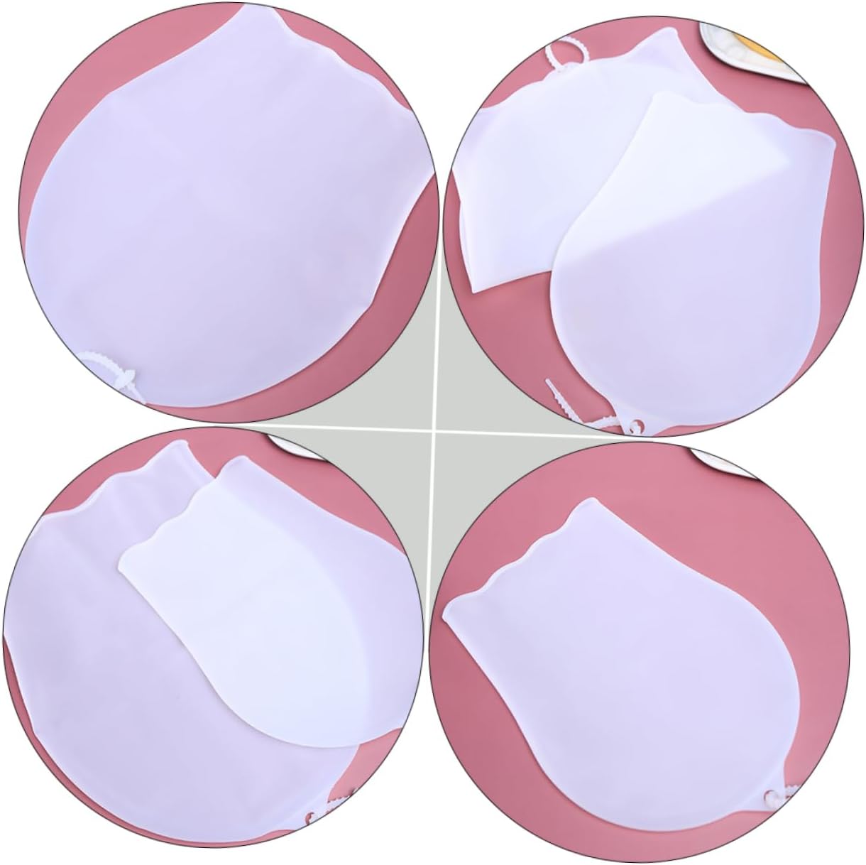 GALPADA 2pcs Easy Kneading Pouch Silicone Squeeze Dough Bag Mixing Bag for Baking Safe Kitchen Supply