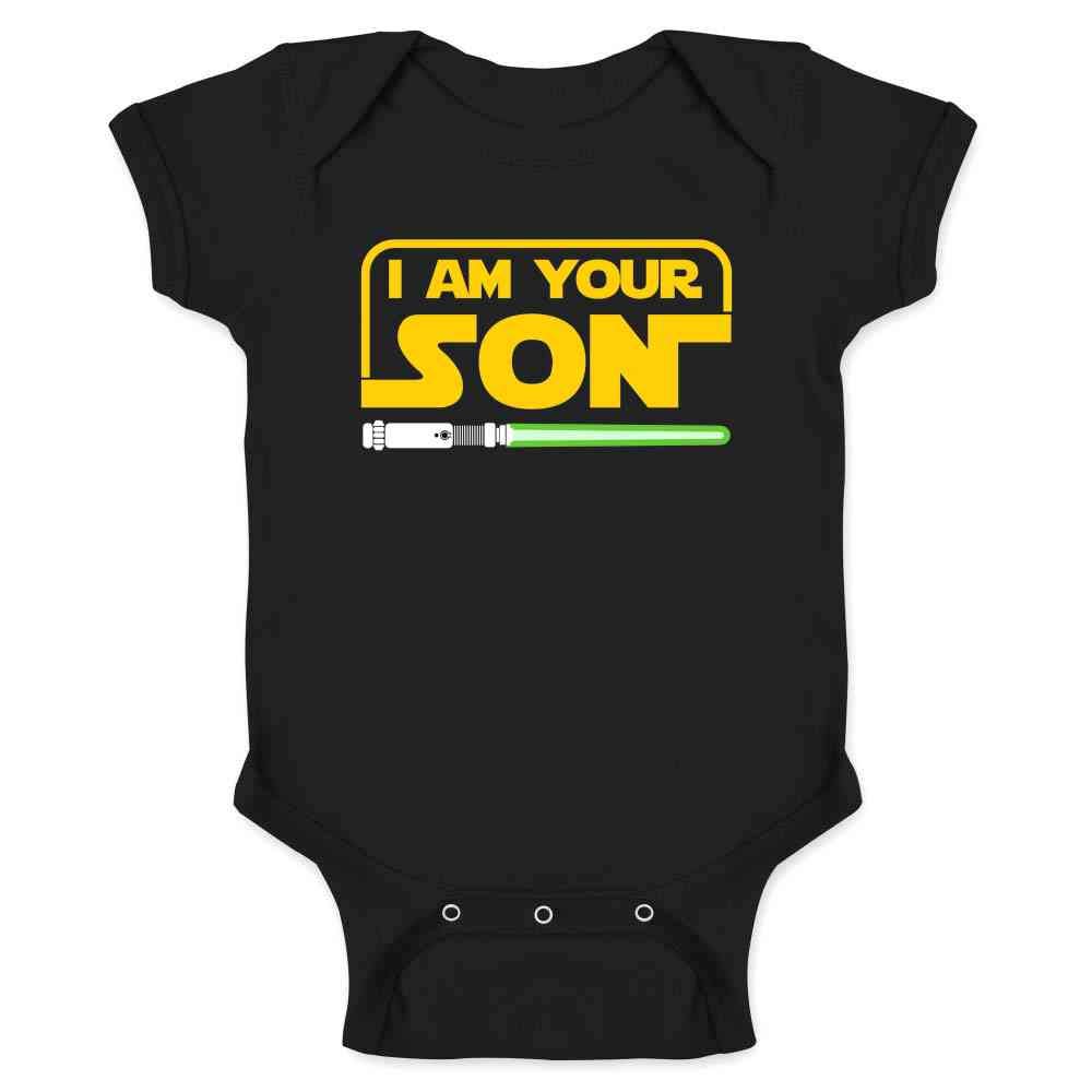 I Am Your Son Funny Family Infant Bodysuit for Newborns Black 6M