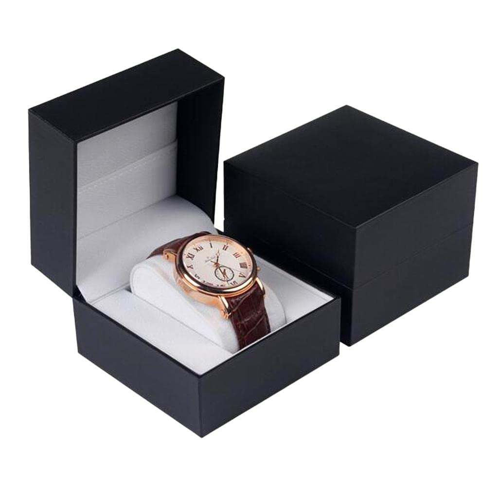 CALANDIS Black Plastic Single Slot Watch Bracelet Case Wristwatch Box Gift Organizer | Plastic,Velvet | 1 Piece Watch Box (B09ZTYVFBQ) Amazon Price History, Amazon Price Tracker