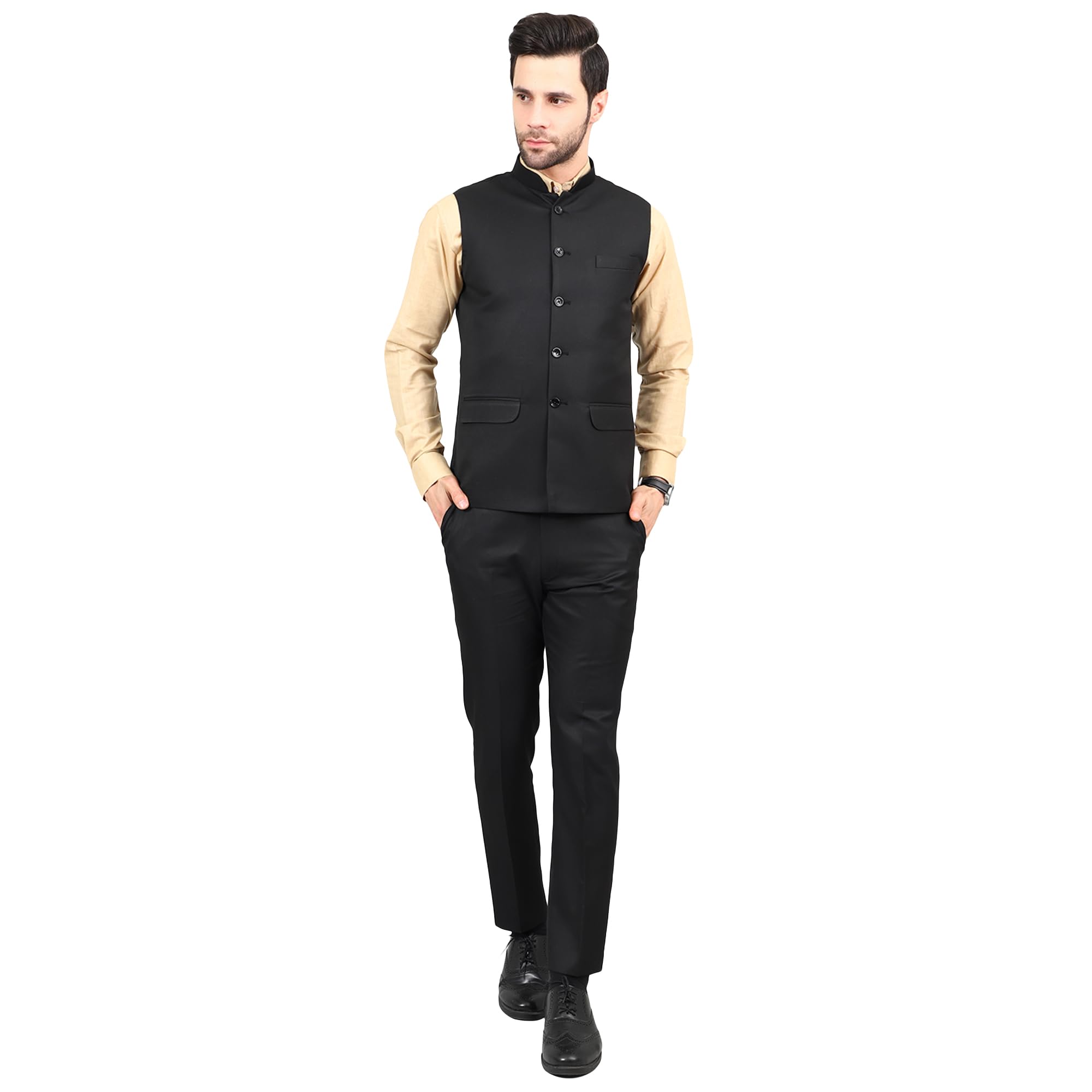 wintage Men's Poly Viscose Vest and Trouser Set-picture-12