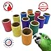 Bonka Bird Toys 2108 Pk12 1-Inch Tube Bagels Foot Talon Craft Part Parrot Cage Toy, Parakeet, Conure, Parrotlet, and Similar Breed Sizes