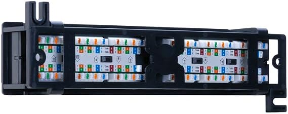 12 Port Cat5/5e Unshielded Wallmount Rackmount Patch Panel, Backwards Compatible with CAT 3/4/5 Cabling (12 Port)