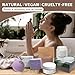Natural Amor Spa Gift Set for Women – Handmade Lavender Soap, Rose Clay Mask, Candle, Rose Bath Salt & Sleep Mask – Relaxing Self Care Kit, Birthday Gift Box for Her