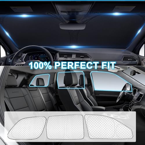 Image of KMF 8pcs Full Window Sun Shades for Jeep Grand Cherokee 2011-2021 Accessories(NOT for Cherokee L&Cherokee), Privacy Car Window Covers for Windshield Side Rear, UV Block and Blackout Camping