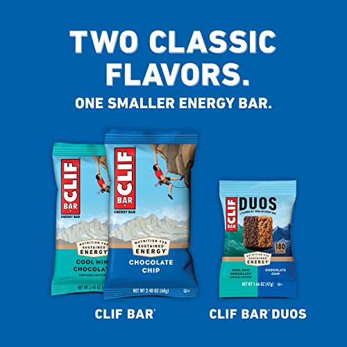 Clif Bar - Duos Bars - Energy Bars Made With Organic Oats, Plant Based Protein, Vegan Friendly, Variety Pack (18 Count, 1.66 Ounce Protein Bars) #TOP2