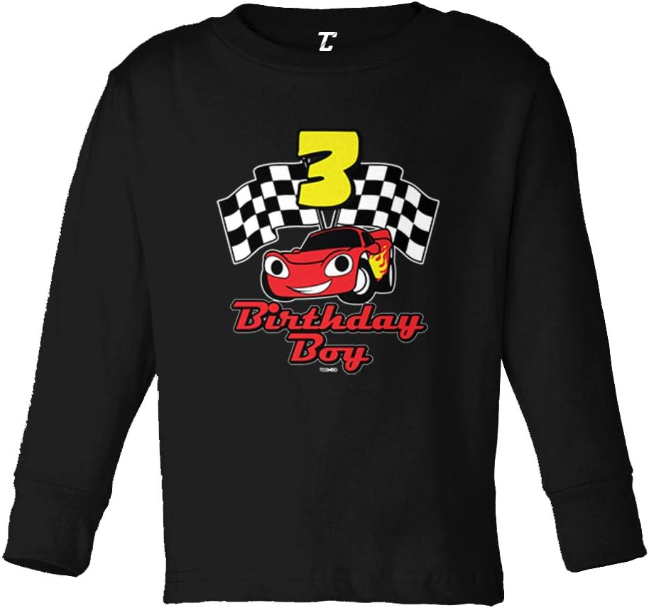 Tcombo Birthday Boy Car Three - 3 Year Old Fun Infant/Toddler Cotton Jersey T-Shirt