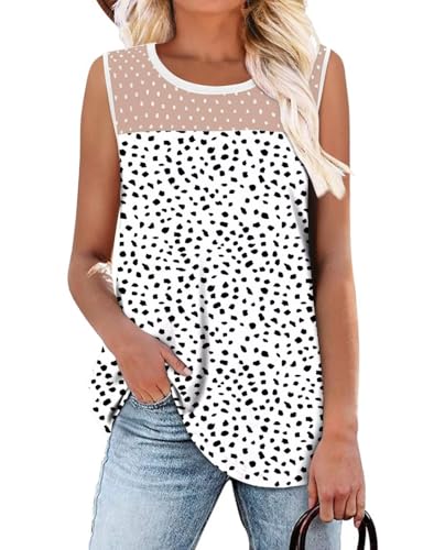 KISSMODA Womens Flora Print Tank Tops Ribbed Summer Shirt Sleeveless Summer Casual Women Blouses(S-3XL)