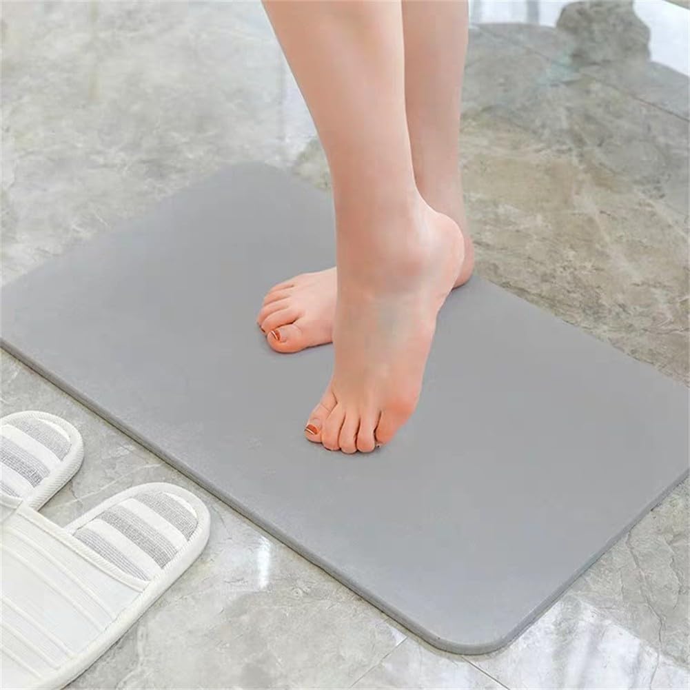 Alfombrilla de baño anslizante de diatomita 40 x 30 cm de secado rápido de piedra natural para su de baño fácil de limpiar absentediseño azul