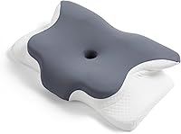 Vista 8 de Almohada ergonómica de espuma viscoelástica con orificio para el brazo, soporte ortopédico cervical de mariposa para dormir de lado, reduce