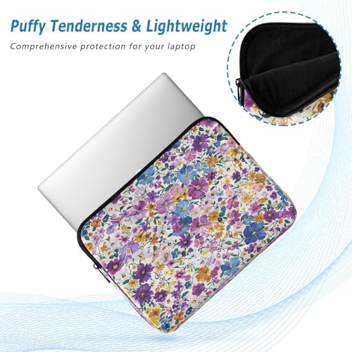 Funda para portátil 13-14 pulgadas impermeable con diseño floral miniatura 5