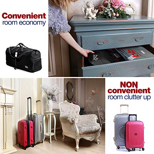 Extra Large Duffle Bag 100L - Packable Travel Duffel Bag for Women Men - Lightweight Luggage Bag (Black)