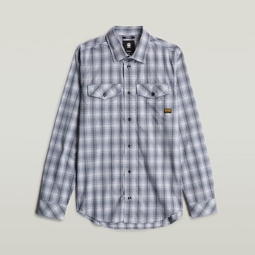 G-STAR Men's Marine Slim Long Sleeve Shirt Mehrfarben (Imperial Blue Liam Check D24963-D531-G296) M – Ansicht 4
