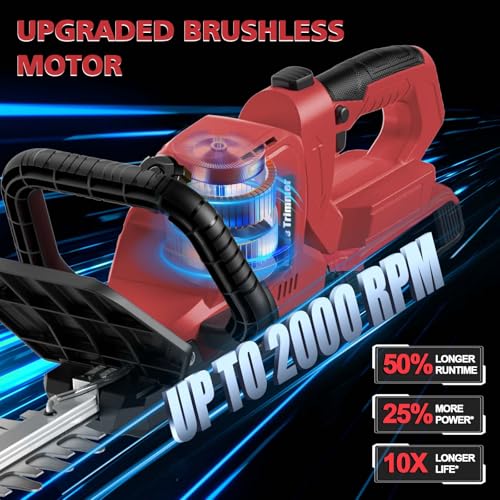 Image of Givilo 22.4 inch Hedge Trimmer Cordless Compatible with Milwaukee M18 Battery