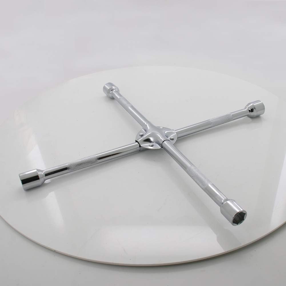 Automotive Auniwaig Heavy Duty 14inch Universal 4Way Cross Lug Wrenc