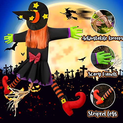 Bswalf Halloween Decorations Outdoor Crashing Witch の商品画像 3