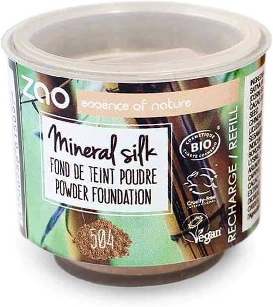 Zao – Refill – Mineral Powder – Mineral Silk – No. 504 / Neutral Beige – 13.5 g