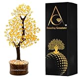 Amazing Gemstone Crystals and Healing Stones Birthday Gifts for Women - Citrine Crystal Tree of Life Home Decor Stocking Stuffers, Bookshelf, Room, Meditation Gift for Mom Dad, Unique Birthday Gifts