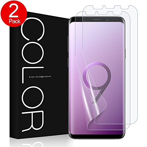 G-color Galaxy S9 protection d'écran, humide appliquée Coque Friendly n'Edge levage Bubble protecteur d'écran gratuit pour Samsung Galaxy S9 (lot de 2)