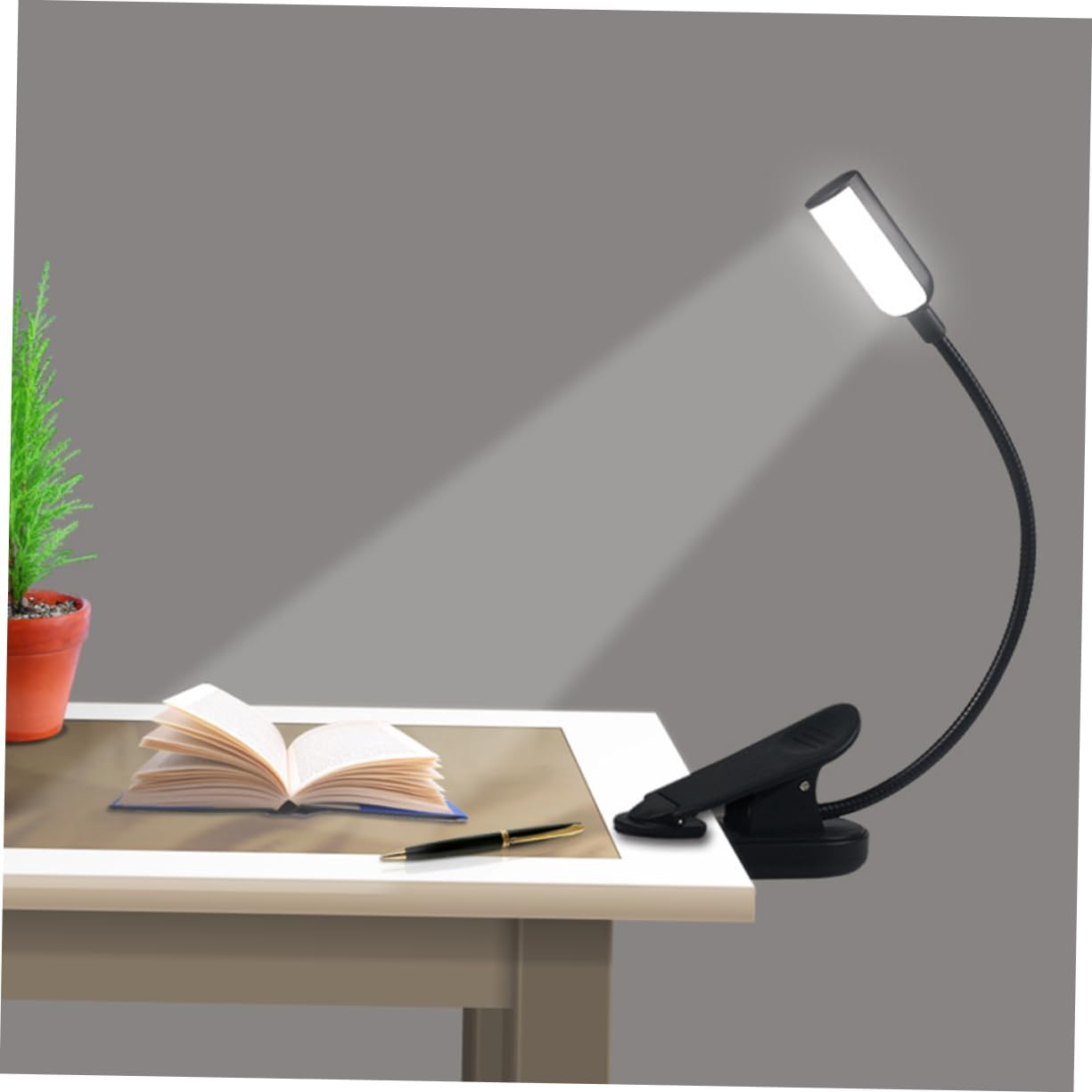 DOITOOL LED Clip Desk Lamp 3pcs Desk Lamps Reading Book Light Reading Light Study Light Eye Caring Clip