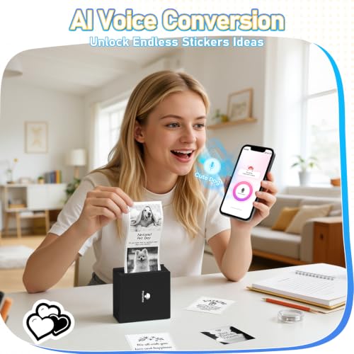 Image of Phomemo Sticker Printer, Inkless Mini Thermal Sticker Printer Machine | Mini Sticker Printer, Mini Printer Sticker Maker, Mini Impresora Portatil, Sticker Printer Maker, Label Maker for Gifts