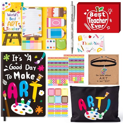 Regalos para profesores de arte: set de 6 piezas con papelería y pulsera