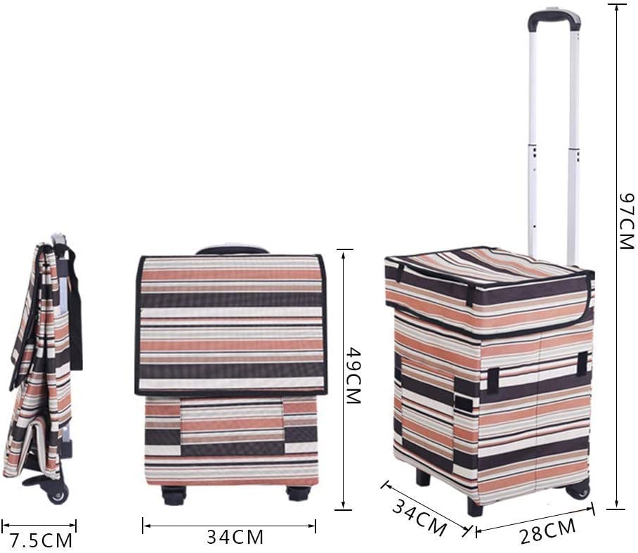 Einkaufstrolley Einkaufswagen-Trolley faltbar – 41 l Ladekapazität Aluminiumlegierung Zugstange große Kapazität… – Bild 6