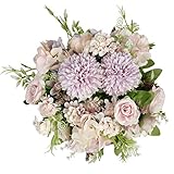 Especificaciones: 32 cm de alto x 20 cm de ancho. 2 paquetes en una bolsa, cada pieza tiene 7 ramas con varias flores y hojas diferentes, jarrón no incluido.