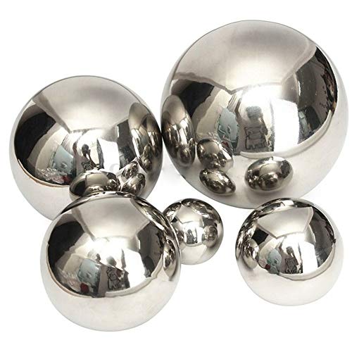 Gazing Globe -6/5/4/3Inch Gazing Ball, Stainless Steel Shiny Mirror Balls for Gardens and Ponds, 2-Pack (3inch) - Thumbnail 4