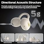 Monster AC220 Open Ear Clip-On Earbuds, Bluetooth 6.0 Wireless Headphones with 13mm Driver, AI-Enhanced Clear Calls, Lightweight Running Earbuds, 22H Playtime, IPX5 Waterproof, White