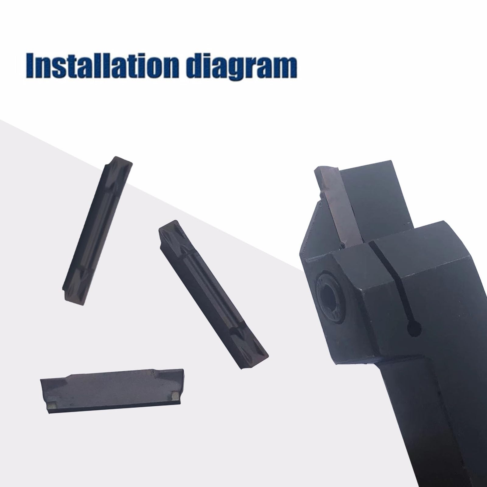 Soporte para herramientas de corte de torno MGEHR1616-2 con 11 plaquitas MGMN200-G de metal duro