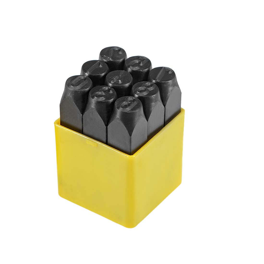 uxcell Number Metal Stamp Set, 1/2" 12.5mm, Digital 0 to 9, Numbers Punch Set Wood Leather Steel Punch Tool Leather Craft Stamp