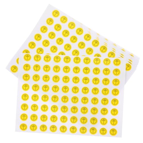 STOBAZA 800 Pcs Grounding Symbol Stickers Electrical Warning Labels for Machinery Equipment Safety Durable Ground Connection Decals for Industrial Use