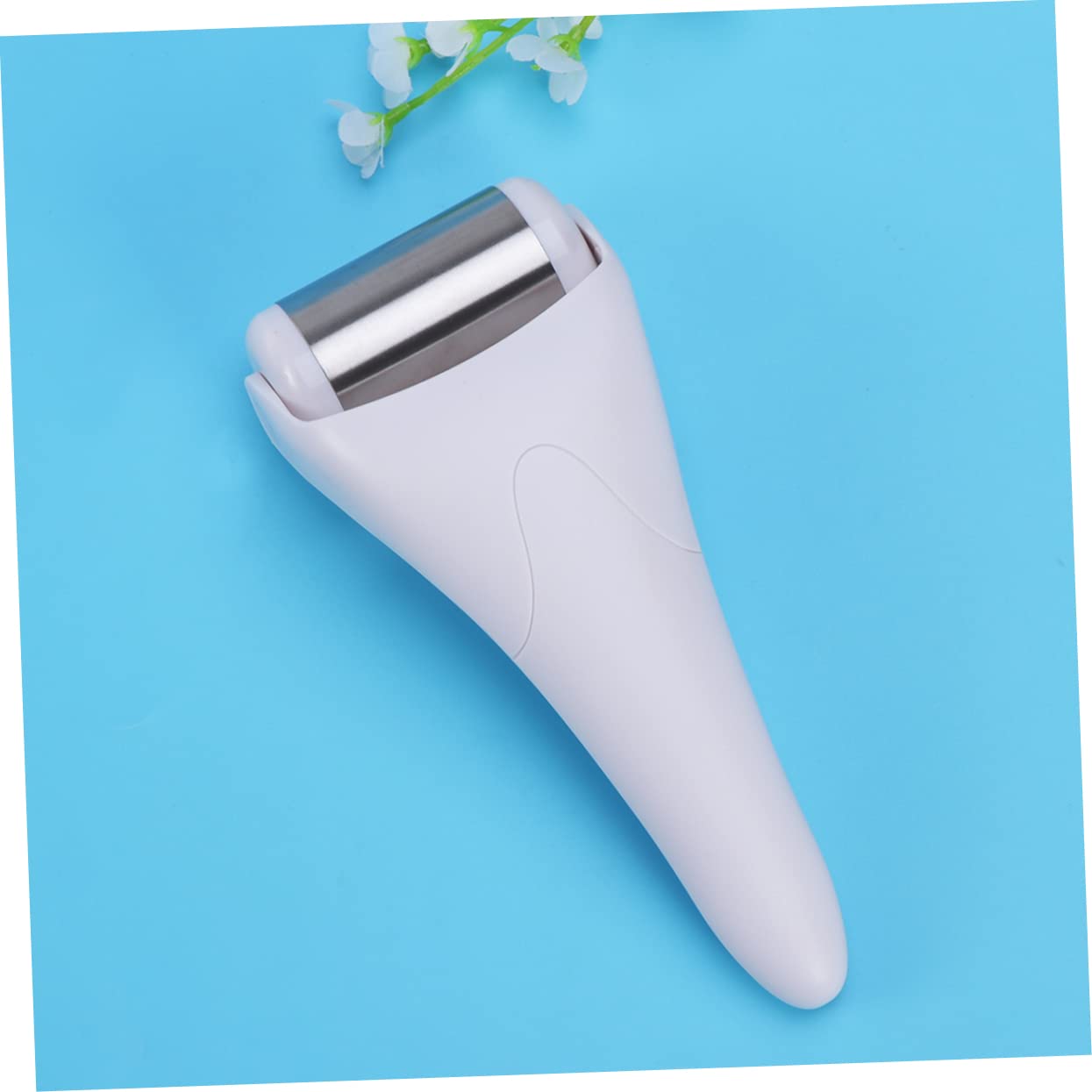 NOLITOY Skin Massager for Stainless Steel Ice Globes for Wrinkle Prevention Puffiness Relief and Soothing Skin Care White