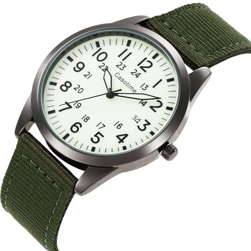 Tactical Military Watch for Men - Field-Tested Analog Quartz with Luminous Dial, 30M Water Resistant Nylon Band & Second Hand | Unisex Army Sport Wristwatch - Image 3