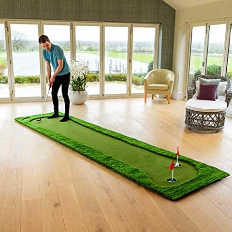 FORB Professional Putting Mat - Standard 12ft x 3.2ft or XL 13.1ft x 6.5ft - Outdoor & Indoor Golf Green Putting Mat To Help Improve Putting Skills (Standard) Cover