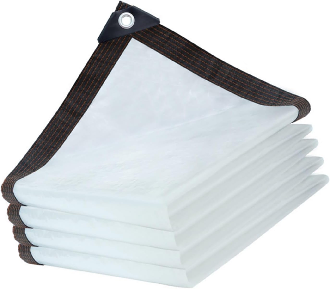 Clear PVC Animal Enclosure Tarp with Tie Cord for Hens Rabbits Greenhouse Protections Outdoor Animal Shelter