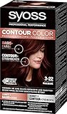 3 x Syoss Contour Color 3-22 Maulbeere permanentes 2 Farben System Haarfarbe