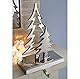 WeRChristmas Halter für den Weihnachtsstrumpf, Motiv: Weihnachtsbaum, 19 cm, Metall versilbert