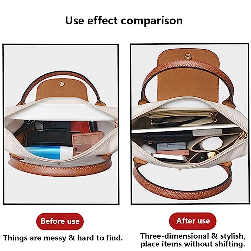 Chispee Bolsa organizadora para bolsas Longchamp, organizador com zíper, bolsa de armazenamento e ac