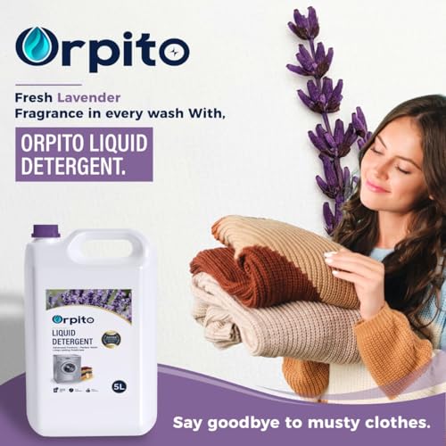 Image of Lavender Liquid Detergent Pack of 1 (5L x 1) | Total 5L | Advanced Deep Clean Formula | Long-Lasting Lavender Freshness | Color Safe | Gentle on Fabrics