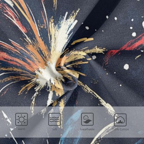 Colorful Fireworks Illustration Toddler Boys Cotton Kids Underwear Breathable Children Panties3