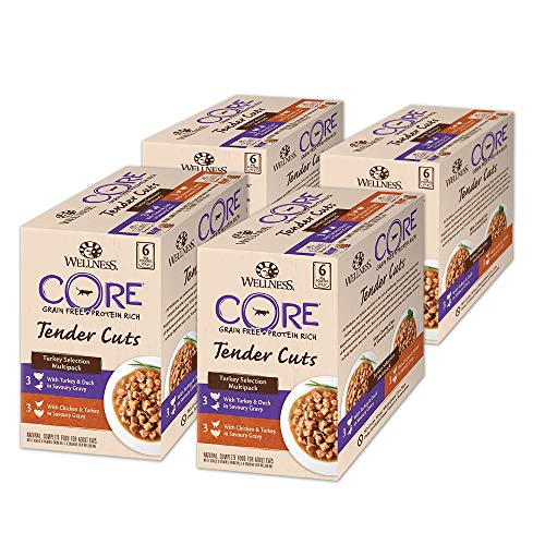 WELLNESS CORE Tender Cuts, Pâtée pour Chat, Naturelles et sans Céréales, Mélanger de Sélection de Dinde, 6 x 85 g Cover