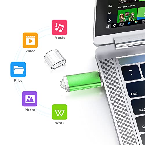 K&Zz 5 Pack 64Gb Flash Drive 64 Gb Usb Flash Drives Usb 2.0 Thumb Drive Gig Zip Drive Stick 64G Flash Memory Stick Jump Drives For Pc Laptop, Multicolored #TOP1