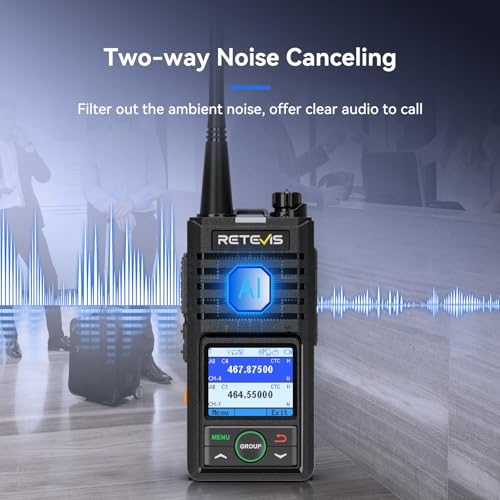 Image of Retevis RB58 LMR Bluetooth Walkie Talkies with Wireless Earpiece, 4 Pack