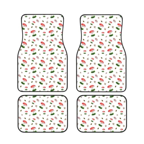 Alfombrillas para coche que evitan manchas y suciedad kit de 4 piezas de neopreno rojo