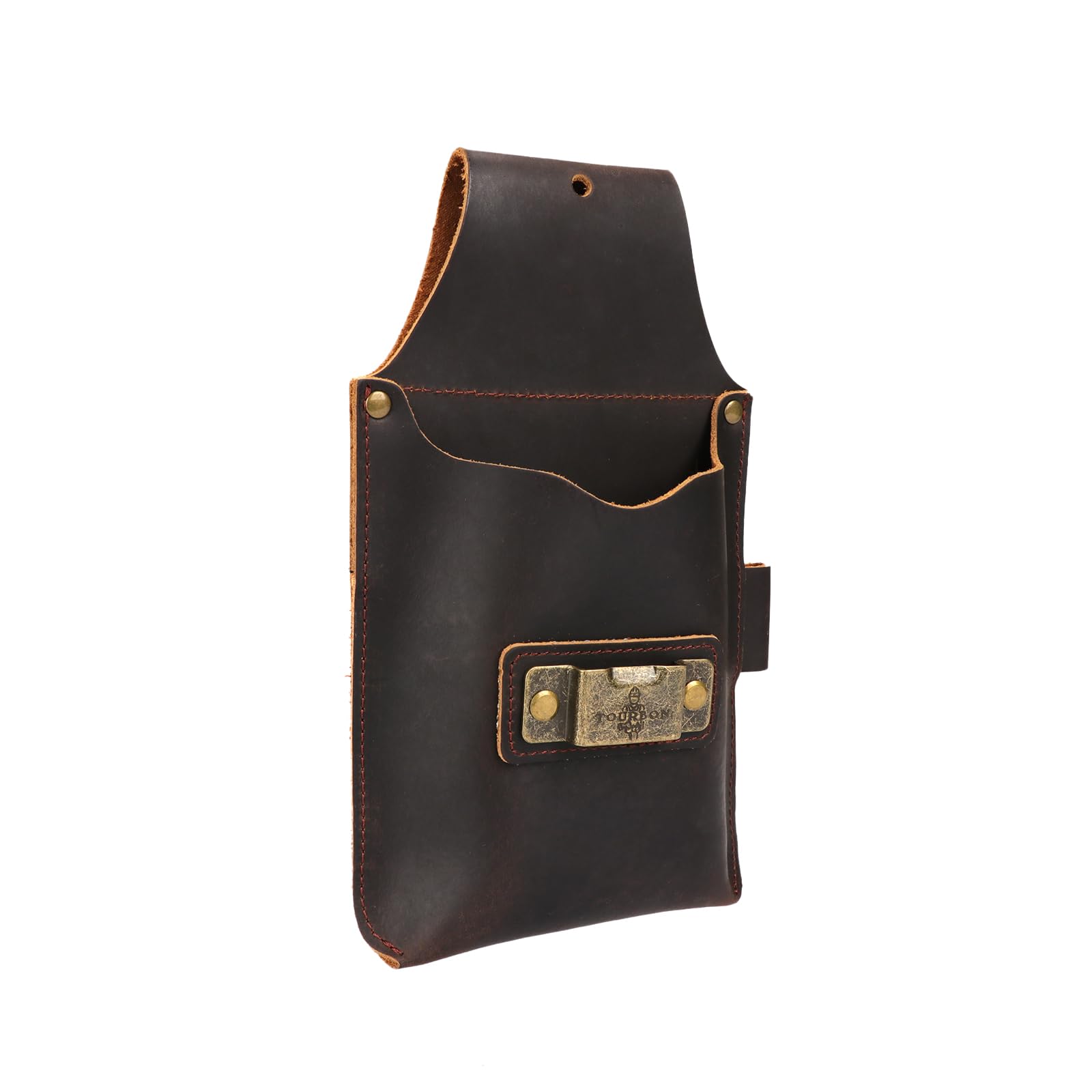 TOURBON Étui de rangement multi-outils en cuir avec porte-mètre pour ceinture